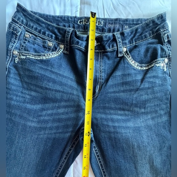 GRACE IN LA WOMEN'S
JEANS - AZTEC Grace Medium Blue Flare Jeans - Picture 12 of 16